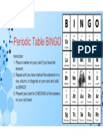Periodic Table BINGO