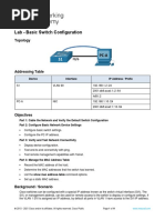 1.1.7 Lab - Basic Switch Configuration