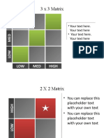 3 X 3 Matrix: LOW MED High