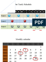 Our Yearly Schedule: J F M A M J J A S O N D
