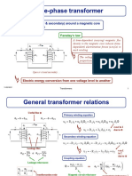 Single-phase transformer: Electric energy conversion from one voltage level to another