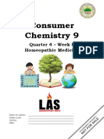 Consumer Chemistry 9: Quarter 4 - Week 8 Homeopathic Medicine