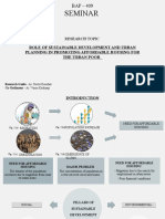 Seminar: Role of Sustainable Development and Urban Planning in Promoting Affordable Housing For The Urban Poor