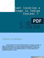 Plant Location A Challenge in Indian Context - Final