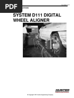 System D111 Digital Wheel Aligner: Operation Instructions