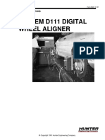 System D111 Digital Wheel Aligner: Operation Instructions
