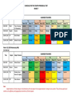 Schedule For The Fourth Periodical Test For Grade 7