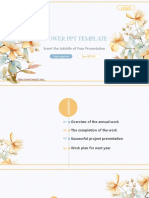 Fresh Watercolor Flowers PPT Templates