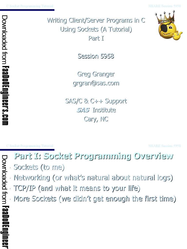 C Socket Programming Tutorial Writing Client Server Programs in C Using ...