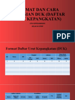 Format Dan Cara Pengisian Duk