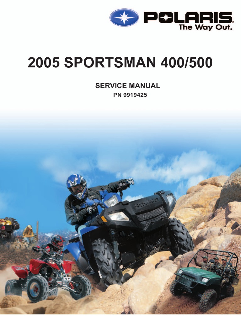 05 Polaris Sportsman 400 500 Service Manual Nopw Pdf Gallon Vehicle Technology