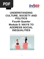 Understanding Culture, Society and Politics Fourth Quarter Module 5: WAYS TO Address Social Inequalities