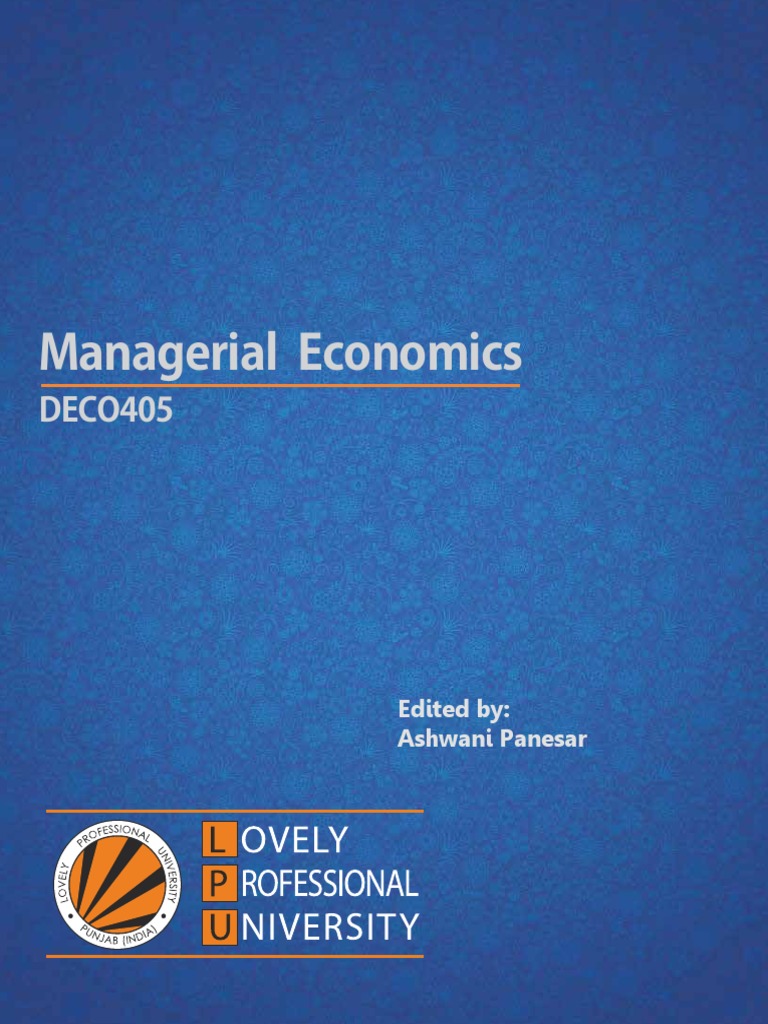 Managerial Economics Course Syllabus | PDF | Inflation | Economics