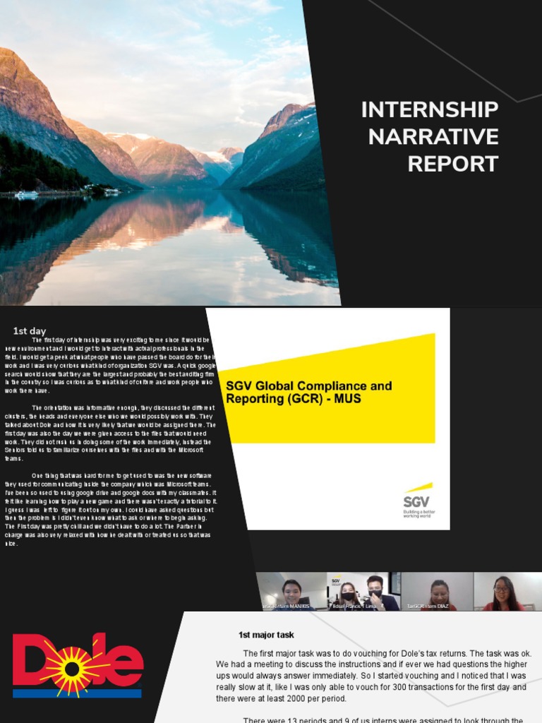 Interrnship Narrative Report | PDF | Business