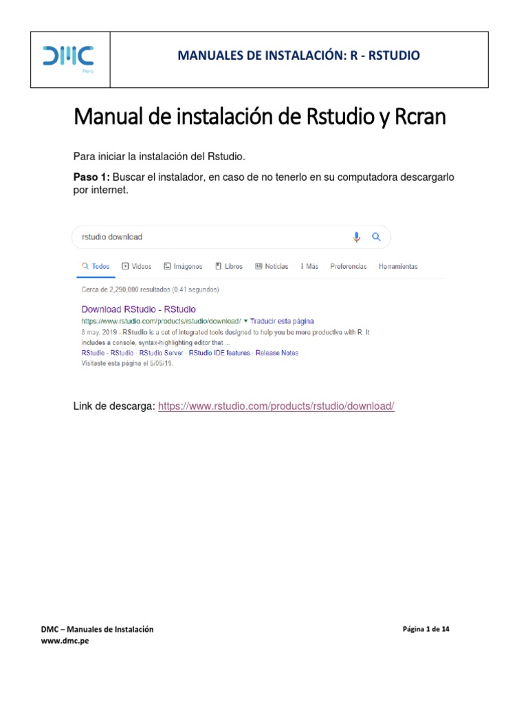 Manual de Instalación de R y Rstudio | PDF | Informática | Software