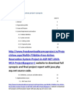 Airline Reservation System Synopsis (1)