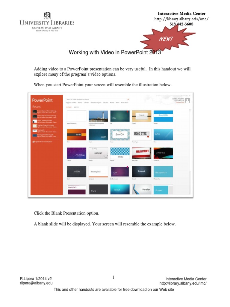 PowerPoint 2013 Video Guide | PDF | Microsoft Power Point | Video