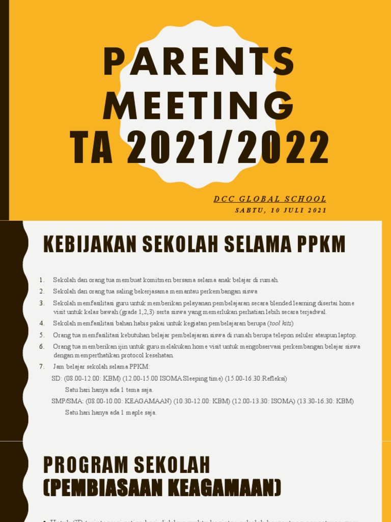 Parents Meeting | PDF