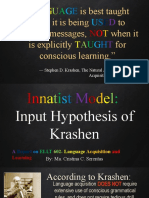 Krashen's Input Hypothesis Explained