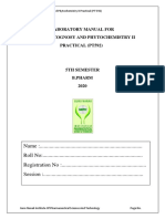 Laboratory Manual For Pharmacognosy and Phytochemistry Ii Practical (Pt592)