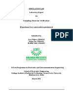 Sampling Theorem Verification: Experiment No. 6 - Open Ended Experiment 1