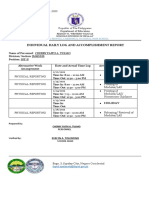 Individual Daily Log and Accomplishment Report