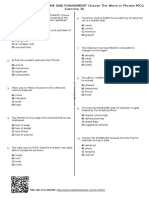 949 - Vocabulary Test About Crime and Punishment Choose The Word or Phrase MCQ Exercise 36