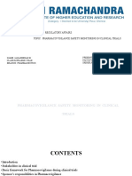 Subject: Regulatory Affairs Topic: Pharmacovigilance Safety Monitoring in Clinical Trials