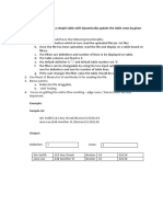 Duration: 1 Hour The Objective Is To Create A Simple Table With Dynamically Update The Table Rows by Given Number of Lines