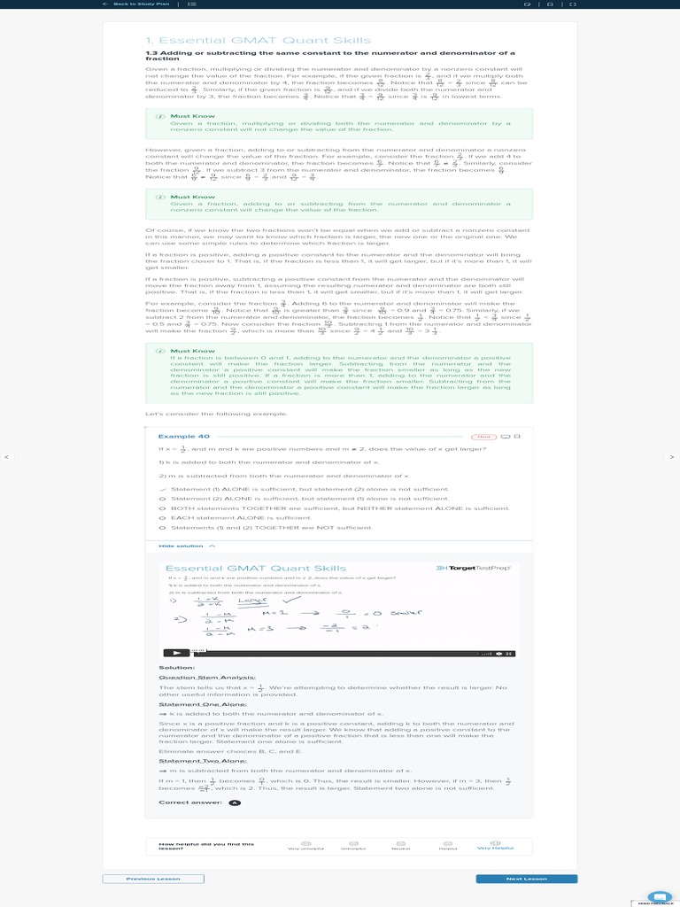 Target Test Prep GMAT 1.3 PDF Arithmetic Mathematical Notation