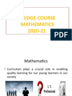 Bridge Course Mathematics 2020-21