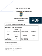 University of Mauritius: Faculty of Law and Management