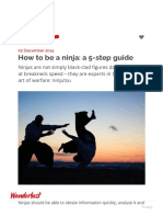 How To Be A Ninja - A 5-Step Guide - Wanderlust