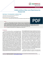 Evaluating Antimicrobial Activity of Aloe Vera Plant Extract in Human Life