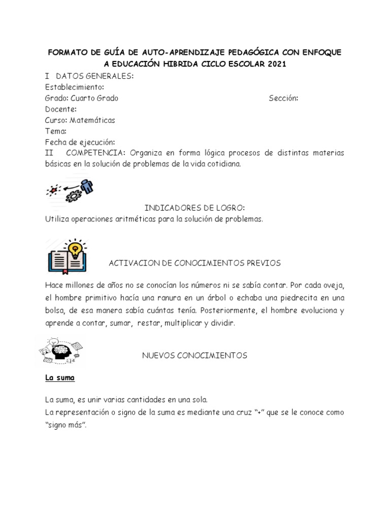 Sumar Restar Multiplicar Y Dividir En Inglés Suma y Resta | PDF | Sustracción | Teoría del anillo