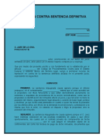 Apelación contra sentencia definitiva por posesión de inmueble