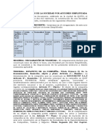 Modelo Acto Constitutivo Sas Individual