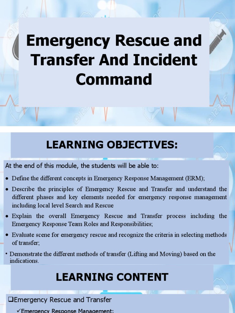 Emergency Rescue and Transfer Techniques | PDF | Emergency | Emergency ...