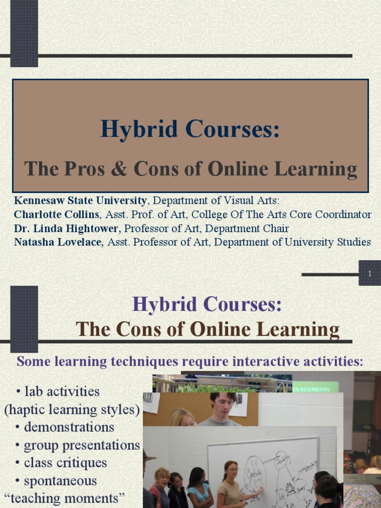 Hybrid Courses:: The Pros & Cons of Online Learning | PDF | Educational ...
