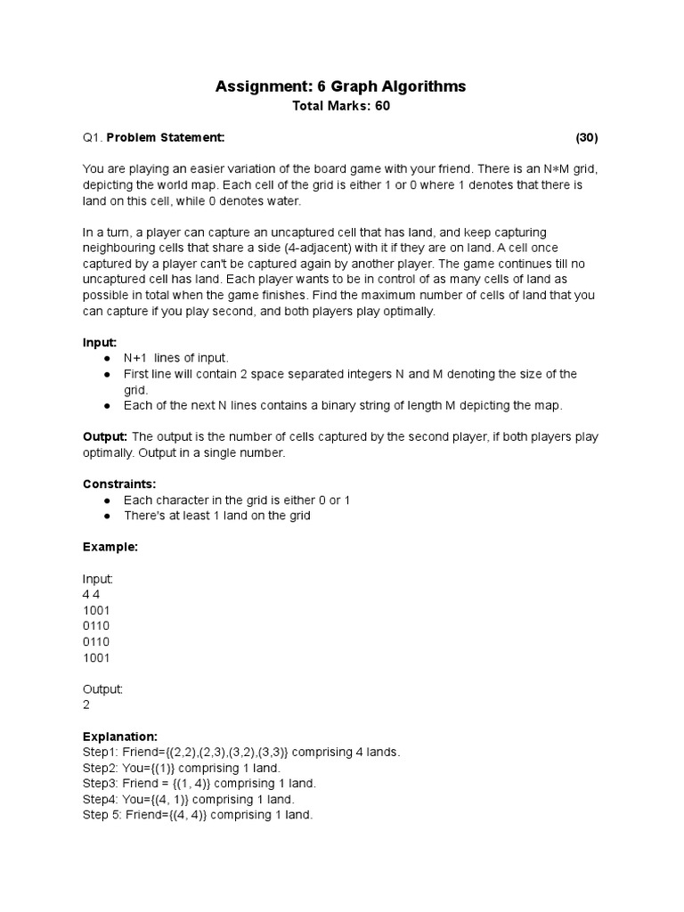Graph Algorithms Assignment Overview | PDF | Mathematical Logic ...
