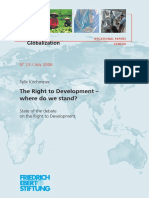 Dialogue Globalization: The Right To Development - Where Do We Stand?