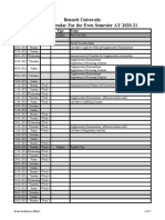 Bennett University Academic Calendar For The Even Semester AY 2020-21