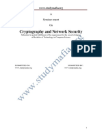 CSE Cryptography and Network Security Report