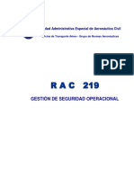 4. RAC  219 - Gestión de Seguridad Operacional