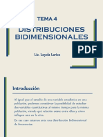 Tema 4 - Distribuciones Bidimensionales y Correlacion Lineal