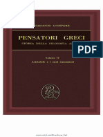Theodor Gomperz - Pensatori Greci. Vol. IV - Aristotele e I Suoi Successori Vol. 4 (1967, La Nuova Italia)