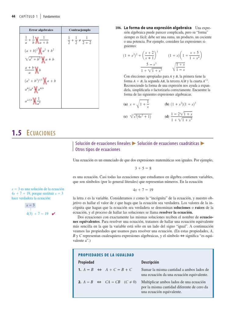 Hoja De Trabajo Con Respuestas Para Resolver Ecuaciones Y Desigualdades ...