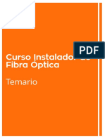 Temario Del Curso Instalador de Fibra Optica FTTH PDF