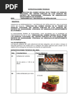 Especificaciones Tecnicas Soga y Señalizaciones