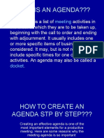 How To Create An Agenda STP by Step